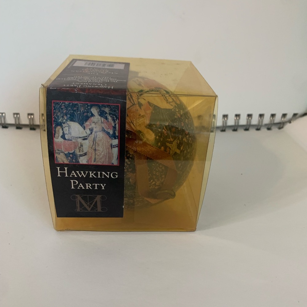 Vintage Metropolitan Museum of Art Hawking Party Christmas Ball Ornament